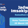 Jadwal Imsak dan Buka Puasa di Kota Tasikmalaya Hari Ini, 29 Maret 2023
