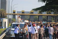 Tiba di Kota Medan, Prabowo Disambut Antusias Ribuan Rakyat