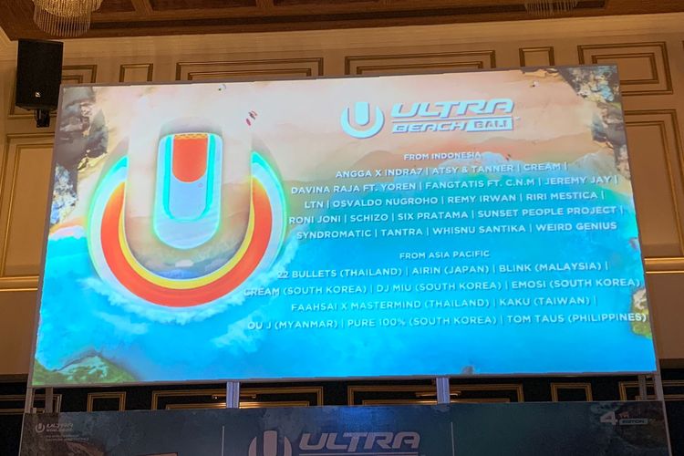 Festival musik Ultra Beach Bali 2022 mengumumkan daftar line up penampil dalam jumpa pers di kawasan SCBD, Jakarta Selatan, Kamis (8/9/2022). 