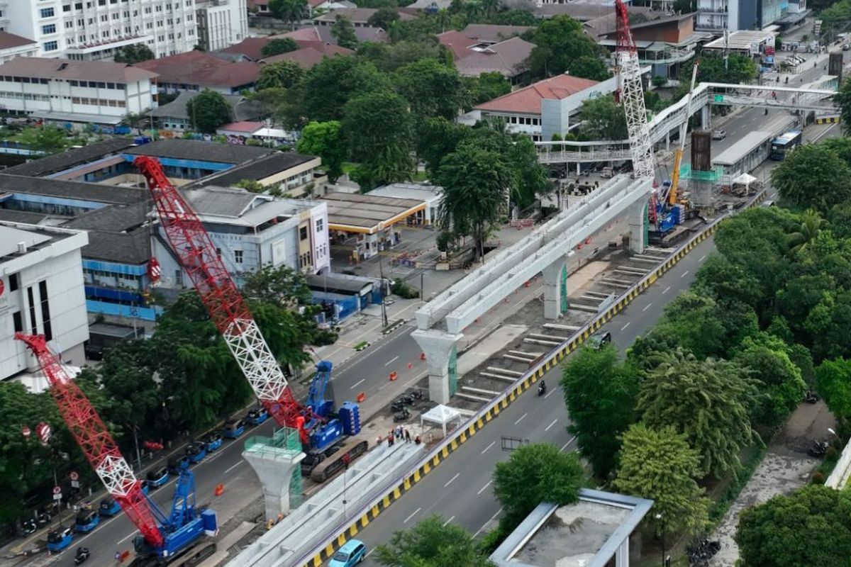 Pembangunan LRT Jakarta Fase 1B Capai 42,3 Persen, Stasiun Rawamangun Hampir Rampung