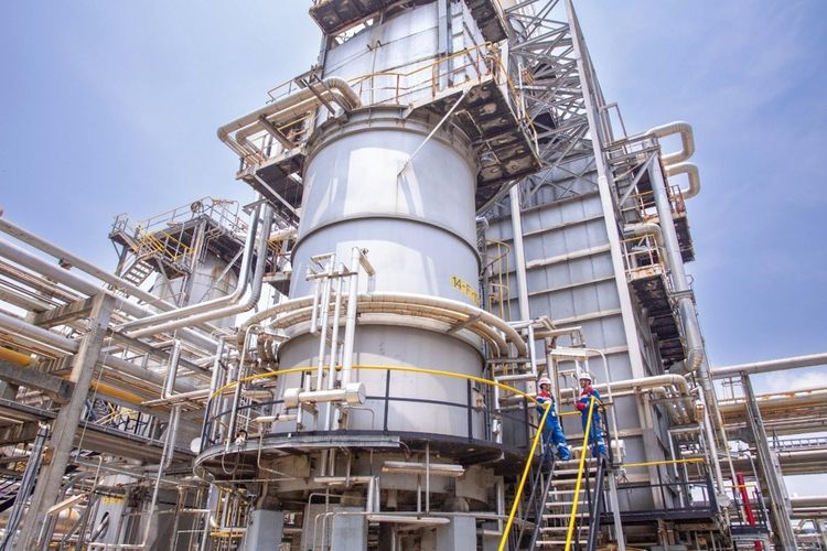 Kilang Balongan Pertamina di Indramayu, Jabar. 