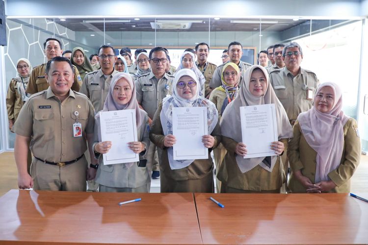 Pengambilan Ikrar dan Pakta Integritas ASN di Balai Kota DKI Jakarta, Selasa (26/9/2023).