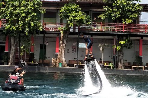 Asyik, Umbul Ponggok di Klaten Punya Wahana Flying Board