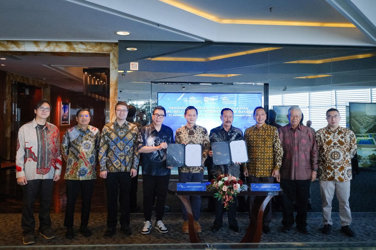 Unit bisnis PT Agung Podomoro Land Tbk (APLN), yakni PT Pesona Mitra Kembar Mas (Podomoro Park) resmi berkolaborasi dengan Bina Nusantara menghadirkan Satu University di Podomoro Park Bandung. 