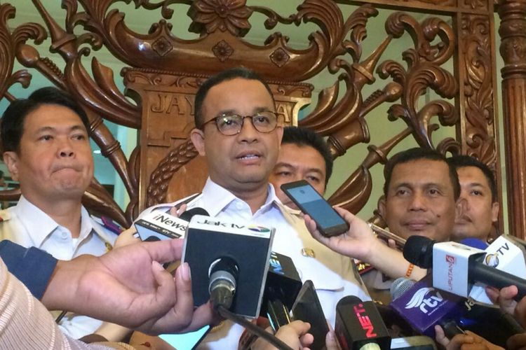 Gubernur DKI Jakarta Anies Baswedan di Balai Kota DKI Jakarta, Jalan Medan Merdeka Selatan, Rabu (1/11/2017).