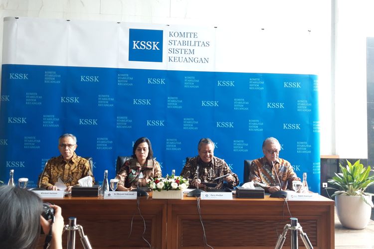 Ilustrasi: Konferensi Pers Komite Stabilitas Sistem Keuangan (KSSK) di Jakarta, Rabu (22/1/2020).