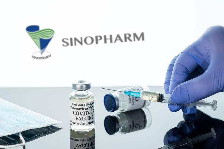 Ilustrasi vaksin Sinopharm yang diproduksi perusahaan farmasi China.