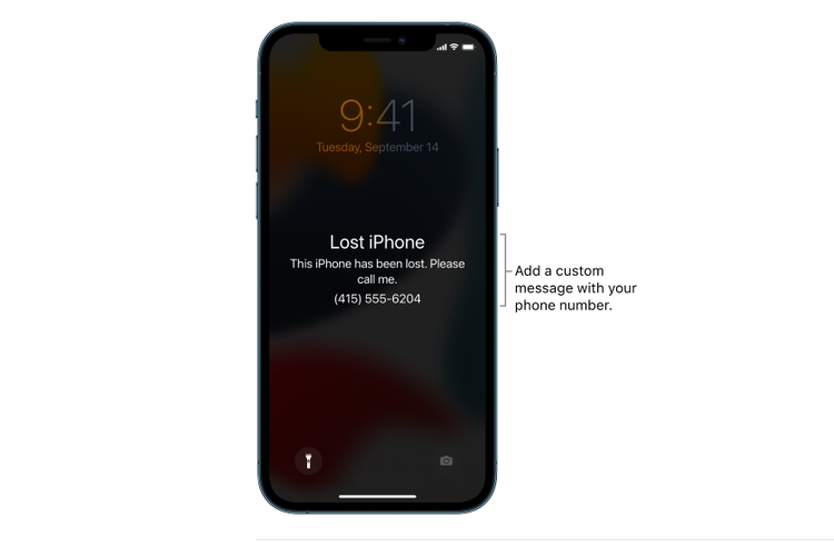 Tangkapan layar pesan tertentu pada perangkat Apple yang hilang.