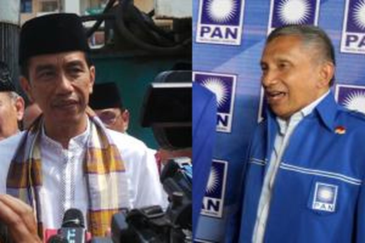 Gubernur DKI Jakarta Joko Widodo (kiri) dan Amien Rais
