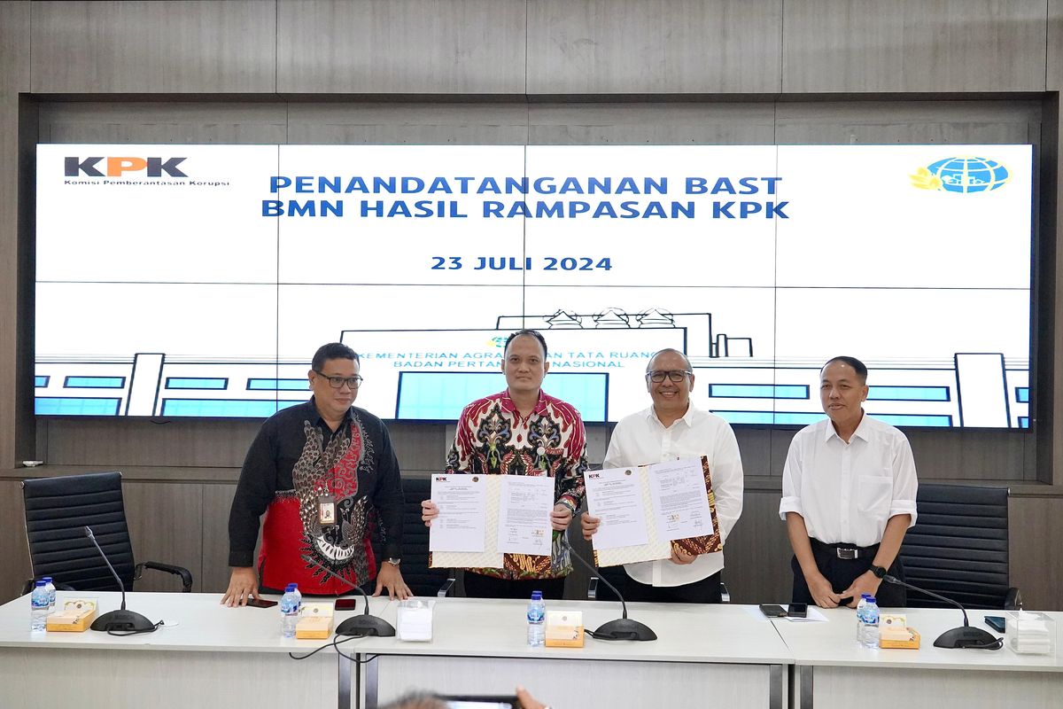 Kementerian ATR Terima Aset Senilai Rp 4,78 Miliar dari Hasil Rampasan KPK