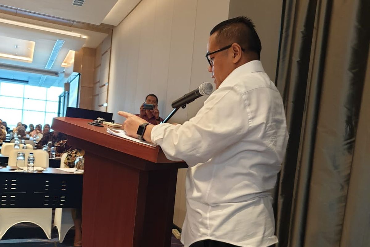 Dirjen Penyediaan Perumahan Kementerian PUPR Khalawi saat menghadiri acara perumahan, pemukiman, pedesaan/perkotaan di Hotel InterContinental, Selasa (26/11/2019).