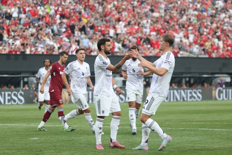 Skor Man United Vs West Ham 1-0: Cunha Starter, Penalti Bruno Jadi Pembeda