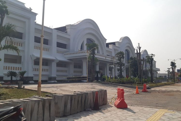 Bangunan Pasar Jongke di Kecamatan Laweyan, Solo, Jawa Tengah.