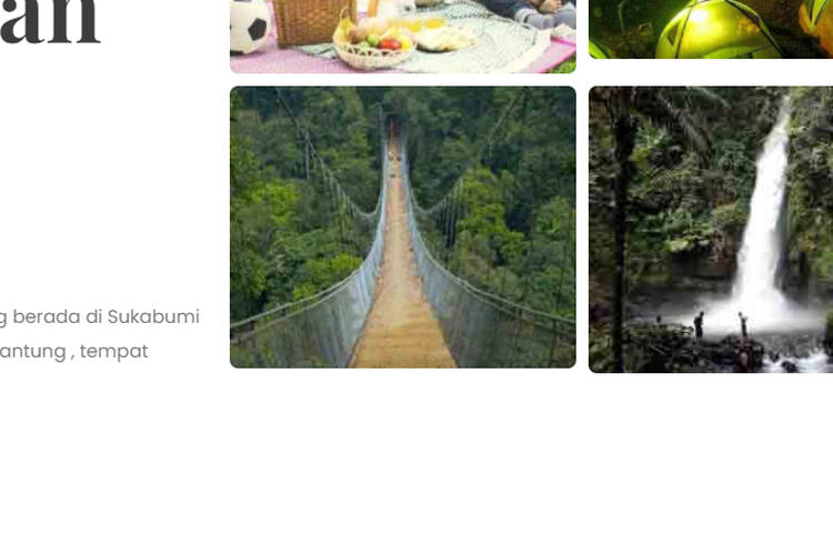 Jembatan Gantung Situ Gunung  terpanjang di Asia Tenggara