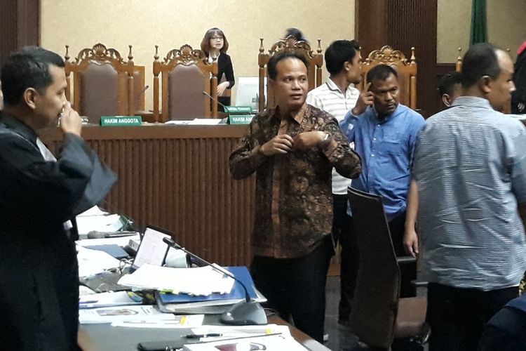 Mantan Kepala Dinas Pekerjaan Umum dan Perumahan Rakyat (PUPR) Provinsi Jambi, Dody Irawan bersaksi di Pengadilan Tindak Pidana Korupsi Jakarta, Kamis (6/9/2018). 