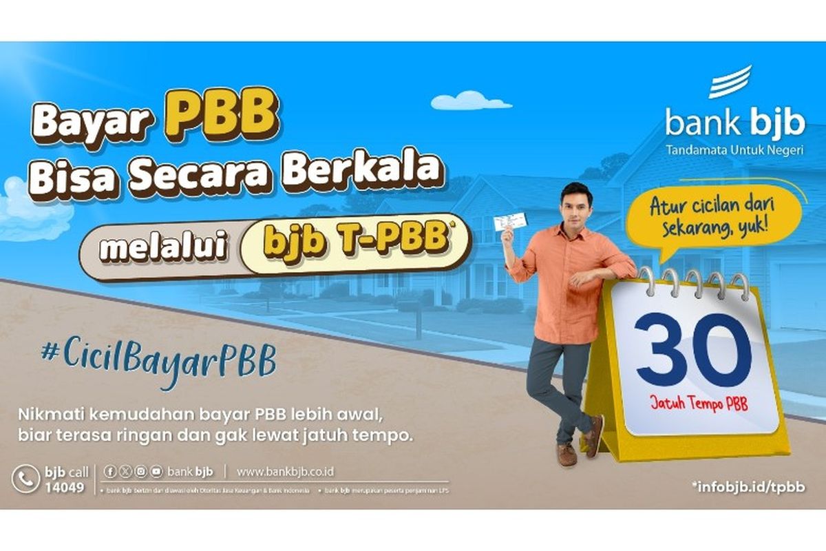 Layanan bjb T-PBB mempermudah masyarakat dalam memenuhi kewajiban pembayaran Pajak Bumi dan Bangunan (PBB). 