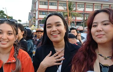 Michelle, Nadya dan Abigail merupakan penonton Bruno Mars saat ditemui di Jakarta International Stadium (JIS), Jakarta Utara, Rabu (11/9/2024).