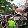 Truk Molen Oleng Tabrak Tiang dan 3 Motor di Kota Malang