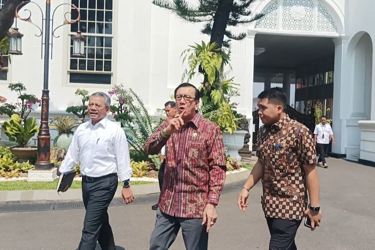 Menkumham Yasonna Laoly di Kompleks Istana Kepresidenan, Jakarta, Kamis (20/6/2024).