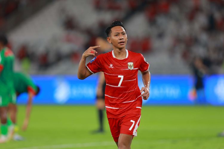 Selebrasi pemain Timnas Indonesia Beckham Putra setelah mencetak gol ke gawang Saint Kitts and Nevis pada laga FIFA Series 2026 di Stadion Gelora Bung Karno, Jakarta, Jumat (27/3/2026). Indonesia menang 4-0 atas Saint Kitts and Nevis.