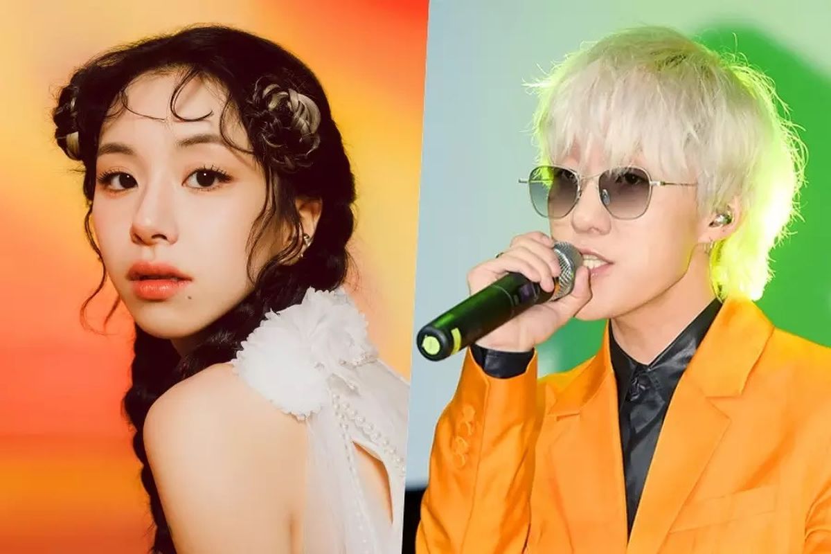 Artis musik Chaeyoung TWICE (kiri) dan Zion T.