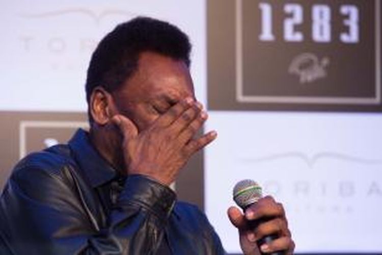 Legenda sepak bola Brasil, Pele, dalam acara peluncuran biografi terbarunya 