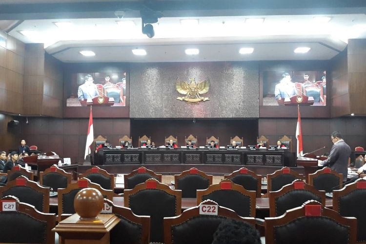 Sidang pengujian UU KPK di Gedung Mahkamah Konstitusi, Jakarta Pusat, Senin (3/2/2020).