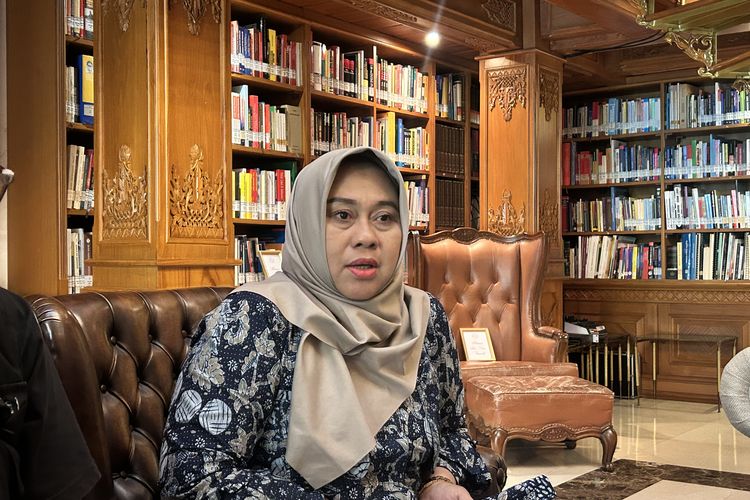 Kepala Pusat Riset Kesehatan Masyarakat dan Gizi BRIN Dr Wahyu Pudji Nugraheni, SKM, MKes dalam Pemaparan hasil Surveilans Kadar Timbal Darah (SKTD) dan Risalah Kebijakan di Kuningan, Jakarta Selatan, Rabu (21/1/2026).