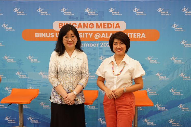 Binus Alam Sutera Campus Director, Prof. Lim Sanny hadir dalam bincang media di Binus University Alam Sutera, pada Jumat (8/12/2023).