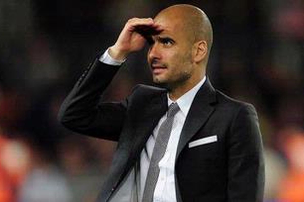 Pelatih Barcelona, Josep "Pep" Guardiola.  