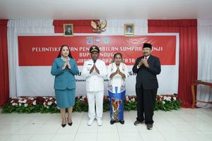 Yoas Beon Resmi Dilantik sebagai Bupati Nduga Gantikan Dinard Kelnea
