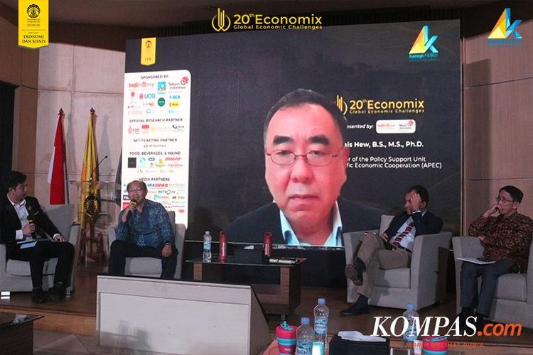 Gelaran The 20th Economic International Seminar di Auditorium FEB UI, Depok, Jawa Barat, Selasa (29/11/2022) 