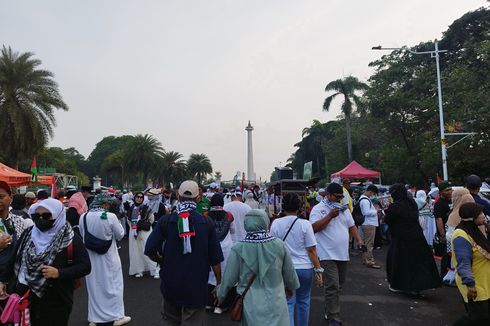 Massa Aksi Bela Palestina Tak Hanya Berasal dari Jakarta, Sudah Berkumpul di Masjid Istiqlal Sejak Malam Hari