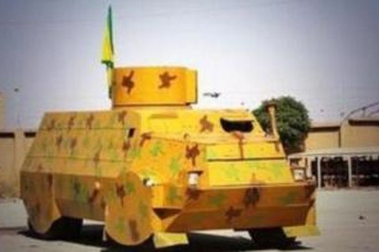Salah satu tank hasil karya pasukan Kurdi Suriah.