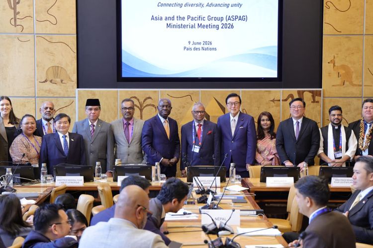 Menteri Ketenagakerjaan Yassierli menghadiri Asia Pacific Group Ministerial Meeting dalam rangkaian International Labour Conference (ILC) ke-114 di Jenewa, Swiss, Selasa (9/6/2026). Dok. Kemnaker