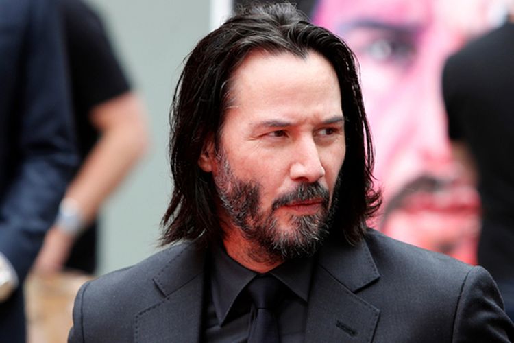 Keanu Reeves pada upacara Keanu Reeves Hand and Footprint di TCL Chinese Theater IMAX, Los Angeles, (14/05/2019).