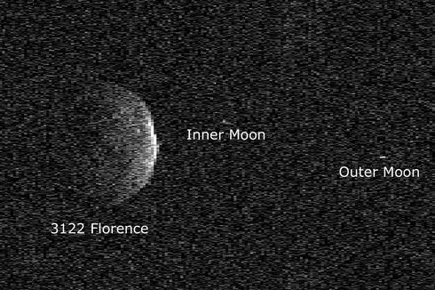 Melintas Dekat Bumi, Asteroid Florence Tampakkan Kedua Bulannya