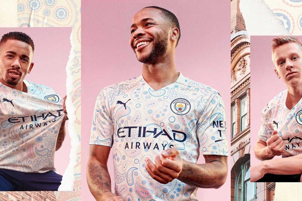 Jersey ketiga Manchester City untuk musim 2020/2021.