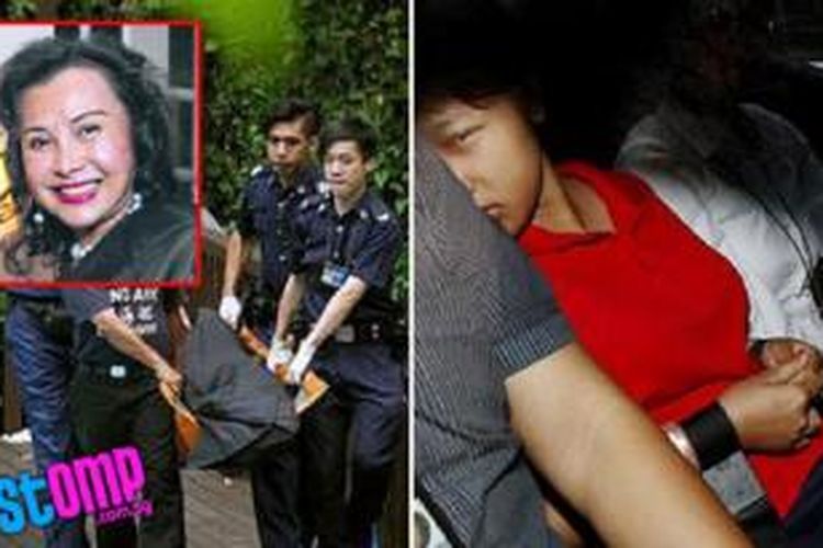 Dewi Sukowati (23 tahun) dituduh telah menewaskan majikannya yang berusia 69 tahun Nancy Gan di rumahnya di Victoria Park Road, Bukit Timah, Singapura, Rabu (19/3/2014).