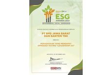 Bank BJB Raih Predikat Leadership AA di ESG Disclosure Awards 2021