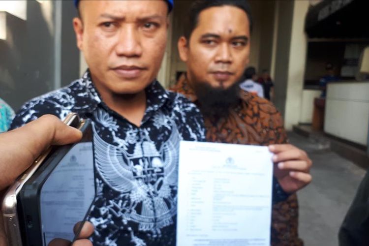 Ketua Fraksi Demokrat Dewan Perwakilan Rakyat Daerah (DPRD) DKI Jakarta Taufiqurrahman di Polda Metro Jaya, Jakarta Selatan, Kamis (18/7/2019).