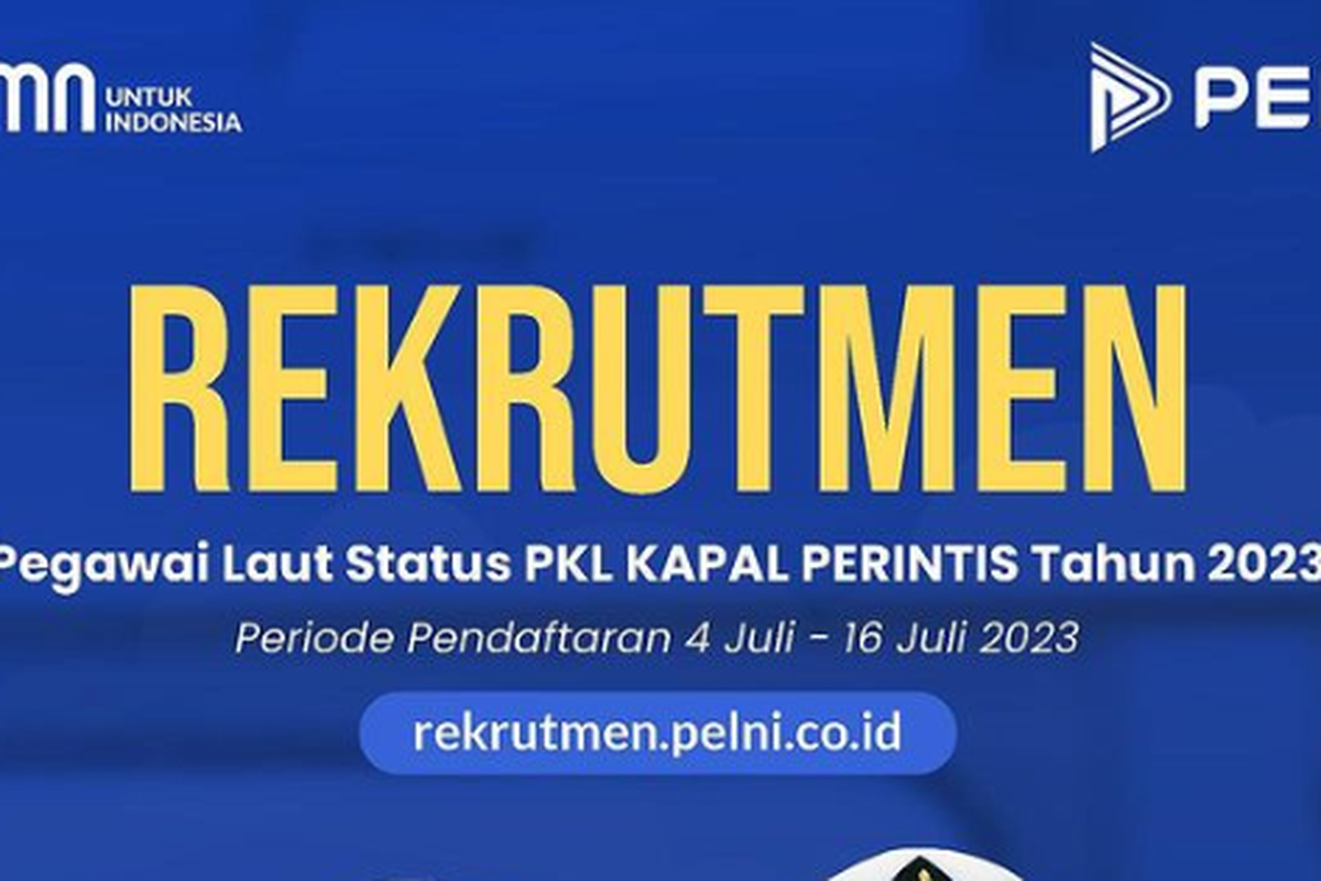 PT Pelayaran Nasional Indonesia atau PT PELNI (Persero) membuka lowongan kerja Pegawai Laut Status PKL KAPAL PERINTIS Tahun 2023. 