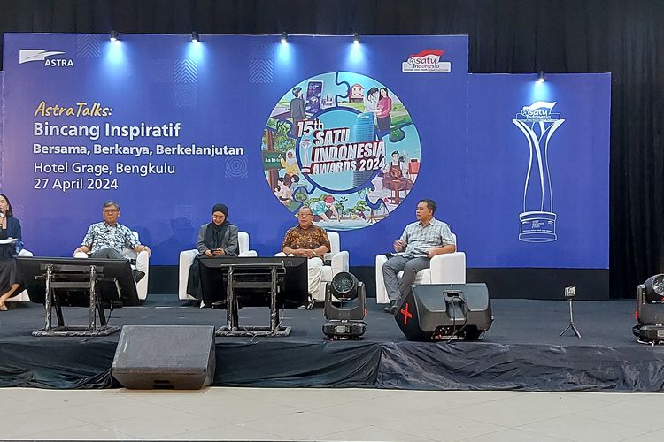 Bincang Inspiratif 15th SATU Indonesia Awards 2024, di Hotel Grage, Bengkulu, sabtu (28/4/2024).