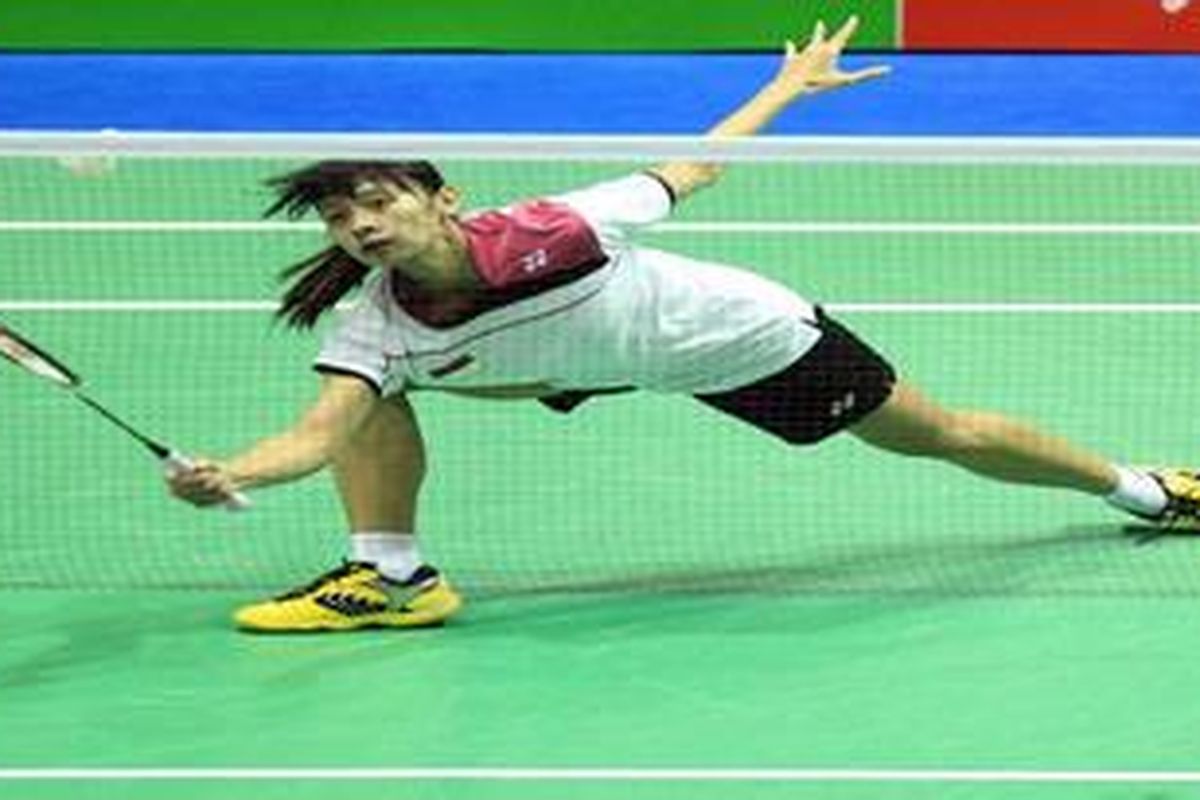 Pemain tunggal ketiga Tim Uber Indonesia Maria Febe Kusumastuti 