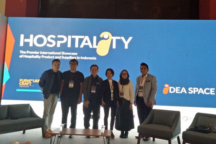 Talkshow Hospitality 2018 dengan tema How this industry see its adaptive capability? Is it already part of its DNA or still a major dilemma? yang diselenggarakan di JIExpo Kemayoran, Jakarta, Rabu (24/10/2018).
