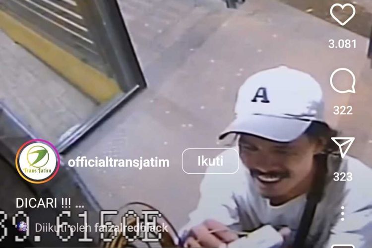 Pencuri Router WiFi di Halte Transjatim Sidoarjo Sempat Dekatkan Wajahnya ke CCTV