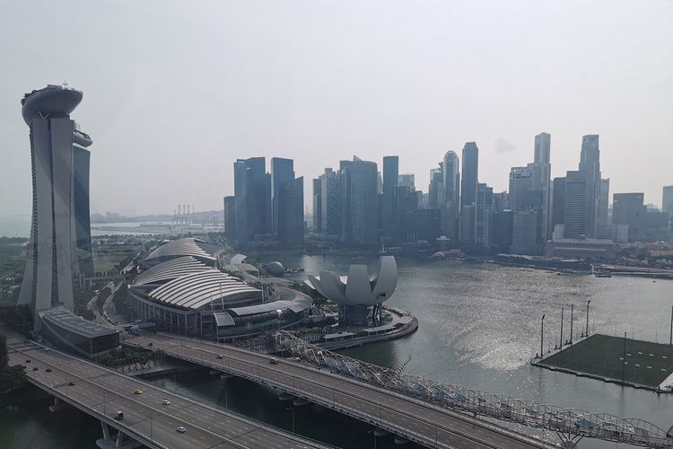 Pemandangan dari atas Singapore Flyer