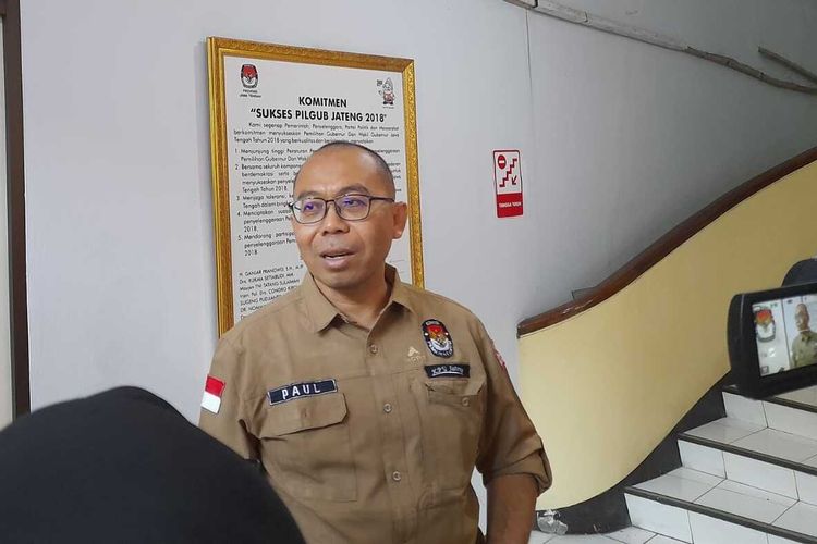 Ketua KPU Jateng Paulus Widiyantoro ditemui di kantornya, Senin (10/7/2023).