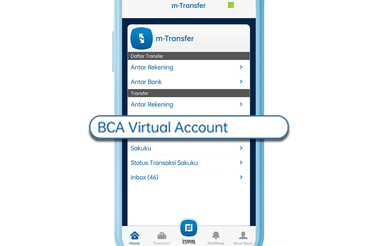 Ilustrasi cara transfer Virtual Account BCA.