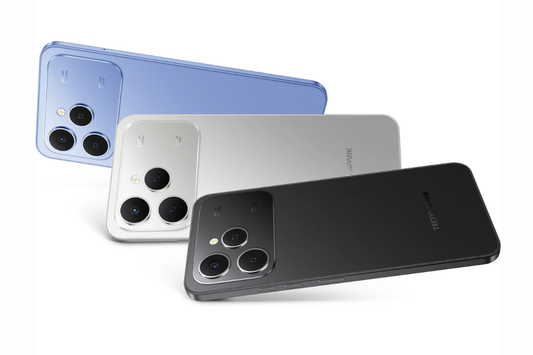 Tecno Spark 40, varian paling terjangkau dari seri ini. Ponsel ini hadir dalam empat varian warna, meliputi Ink Black, Titanium Grey, Veil White, dan Mirage Blue. 